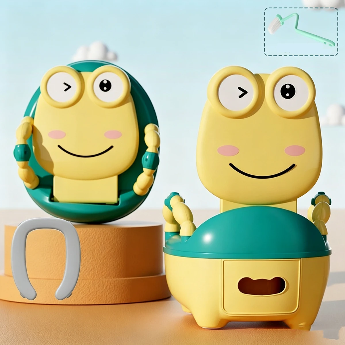 Orinal de entrenamiento infantil con asiento para niños y niñas - imagen 3