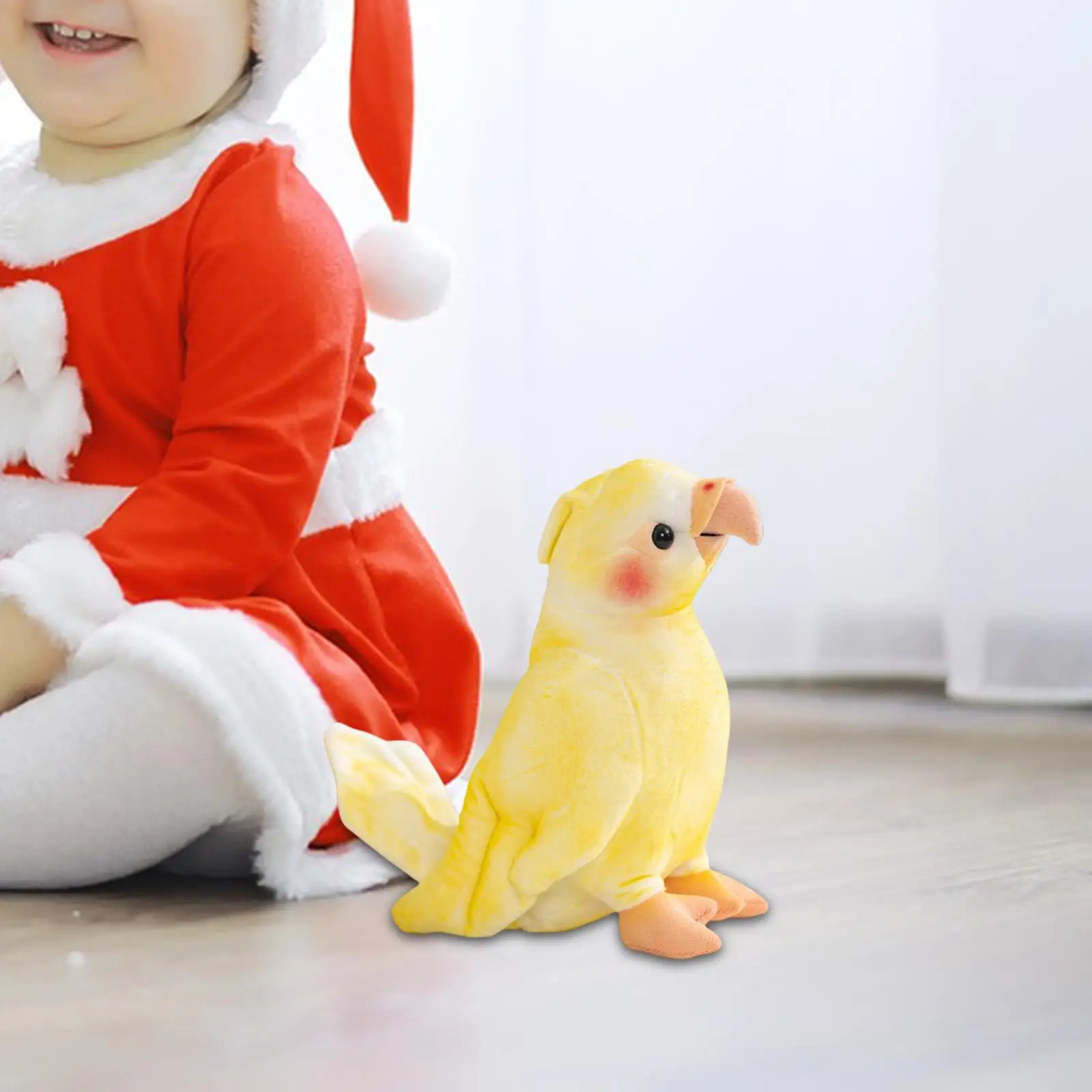 Peluche de loro amarillo suave para niños y decoración infantil