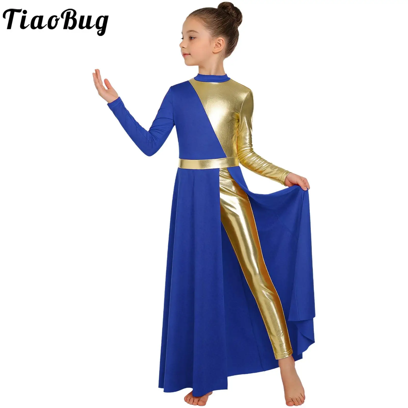 Vestido litúrgico de danza para niñas – túnica manga larga - imagen 5
