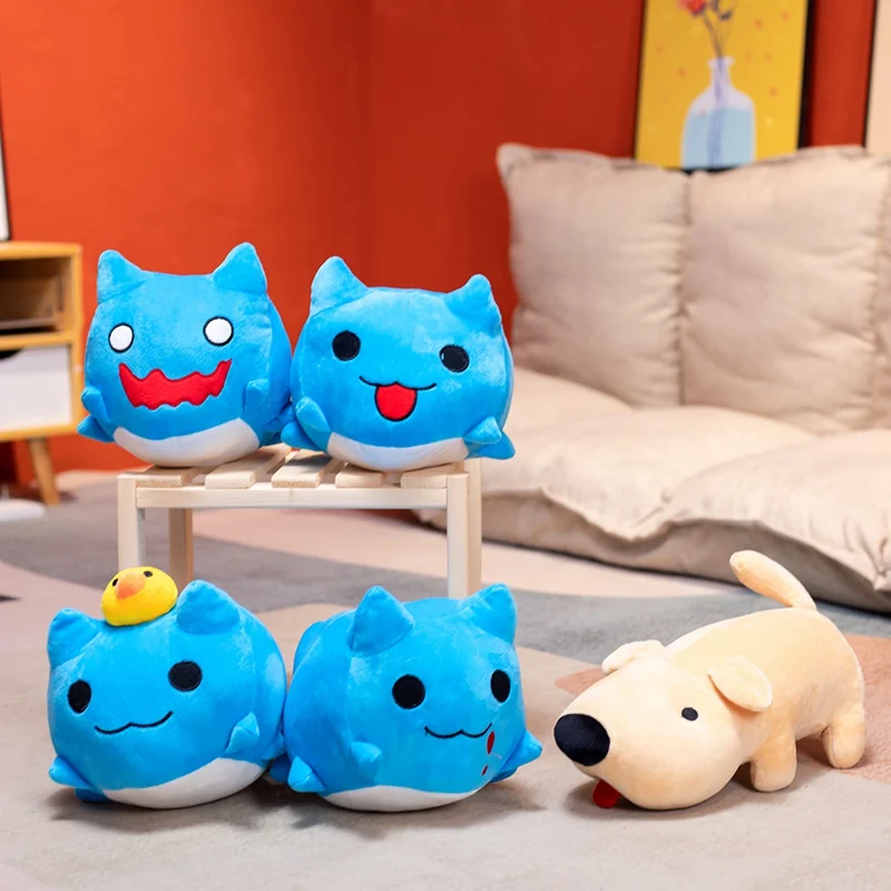 Peluche Bugcat Capoo azul – Gato con lengua fuera para niño - imagen 4