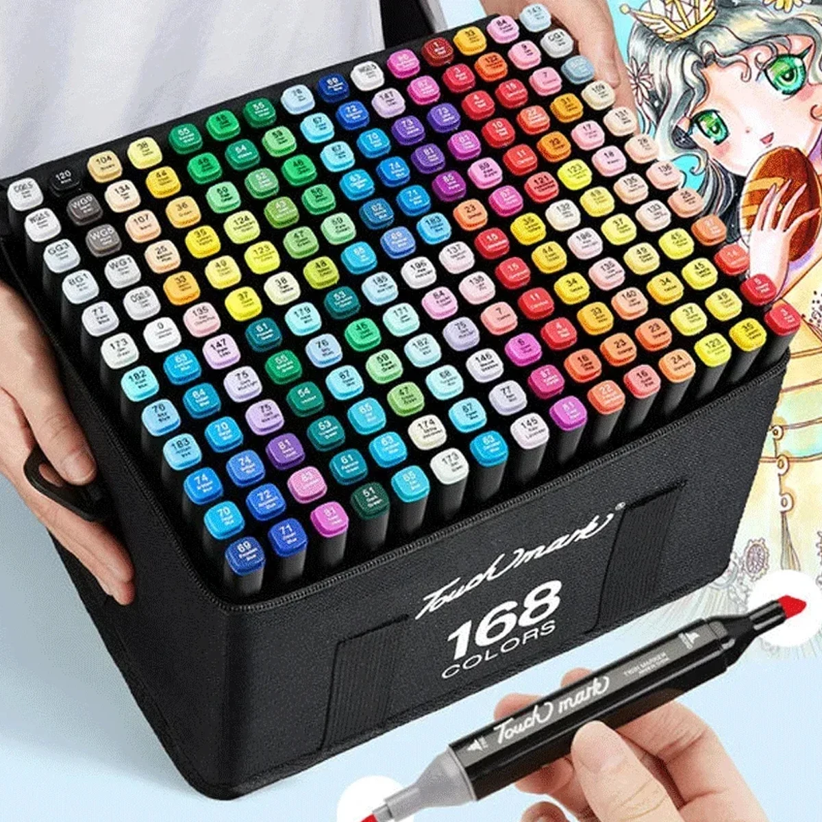 Rotuladores de colores con pinceles para dibujo infantil - imagen 2