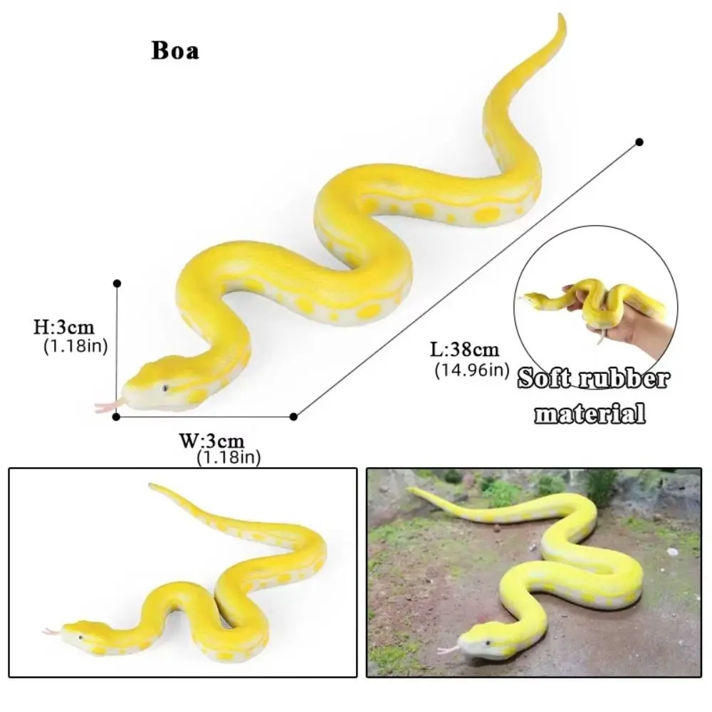 Serpiente de juguete realista con forma elástica