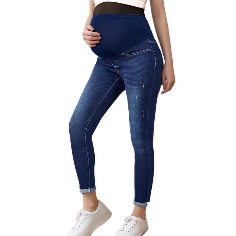 Vaqueros maternity cintura alta elásticos para embarazadas - imagen 4