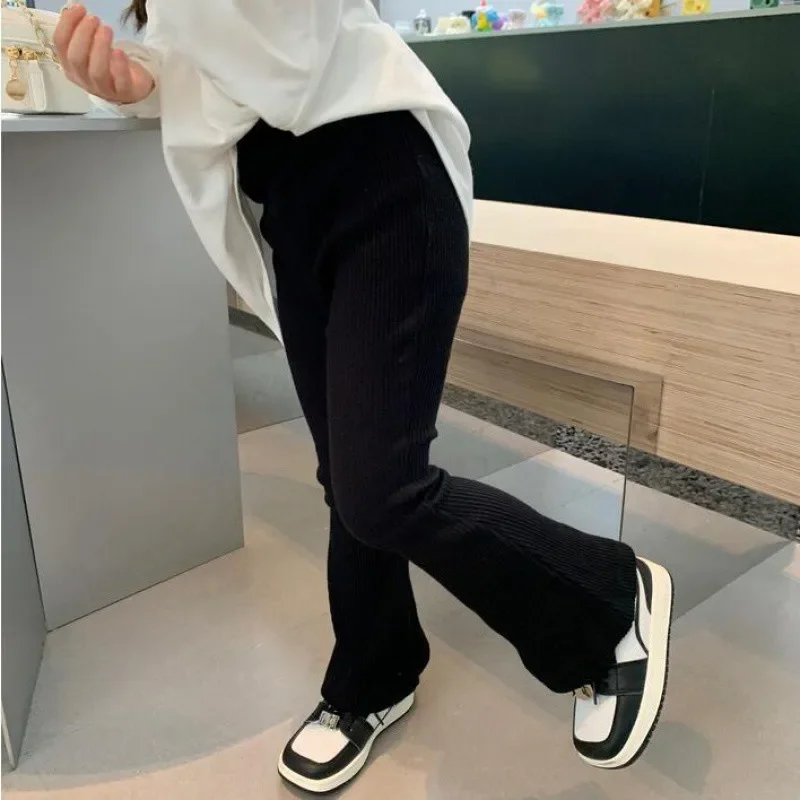 Pantalones acampanados elásticos de primavera-otoño para niñas - imagen 5
