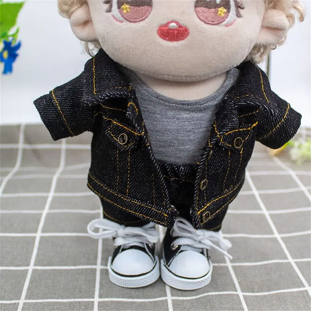 Conjunto ropa muñeca: tops, chaqueta vaquera y pantalones - imagen 4
