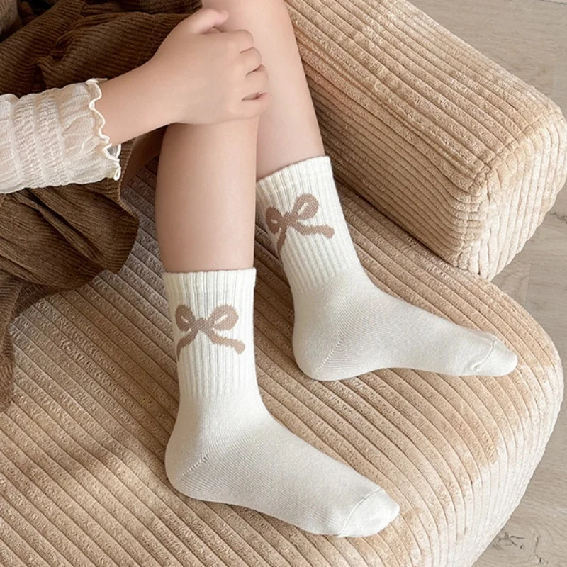 Calcetines de algodón con lazitos para niña - Cómodos en el cole - imagen 3