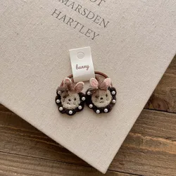 Diadema bebé elástica con lazo de conejito para niña otoño invierno