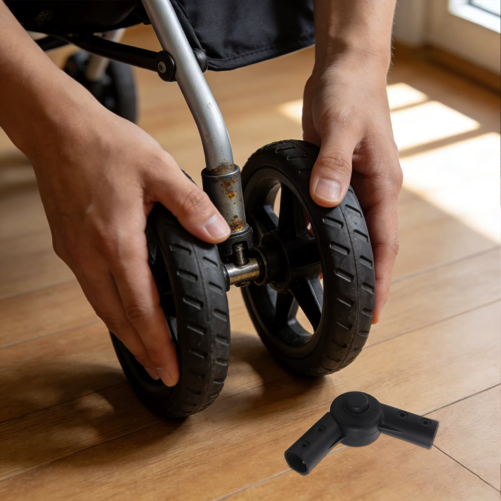 Adaptador universal de unión para cochecito infantil negro - imagen 5