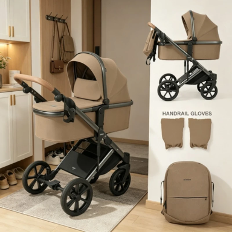 Kidilo F2X cochecito de bebé con capazo extraíble y reclinable - imagen 3