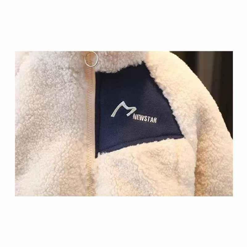 Abrigo lana de cordero infantil acolchado cálido para invierno - imagen 4