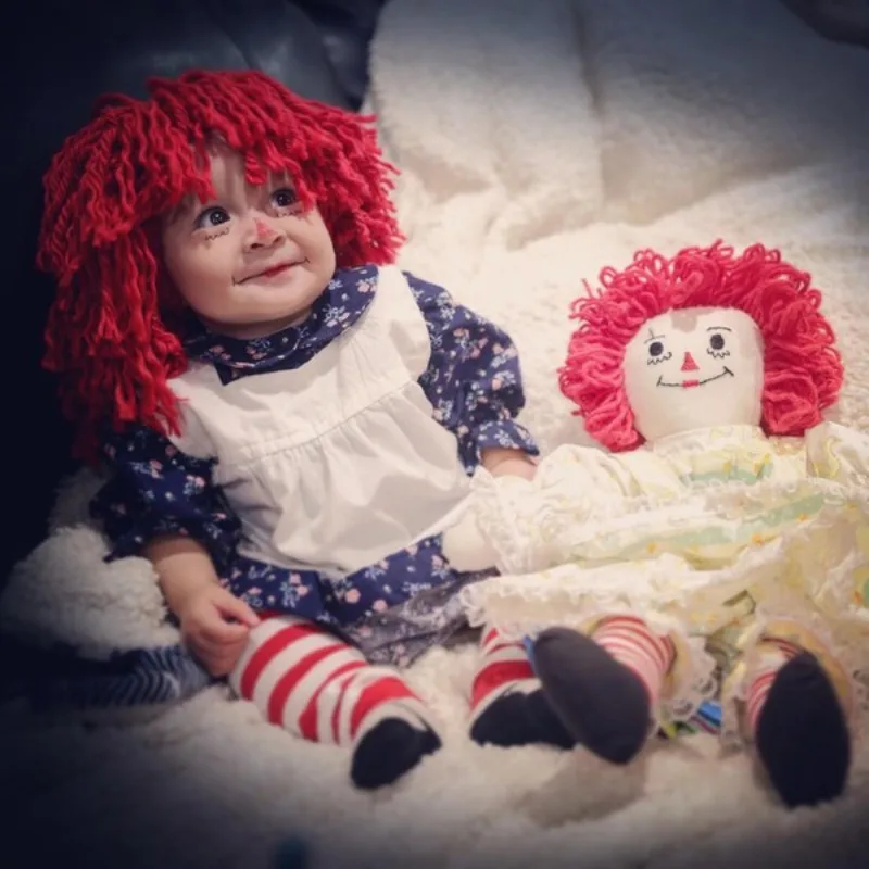 Gorro de payaso de ganchillo rojo para niños con trenzas - imagen 2
