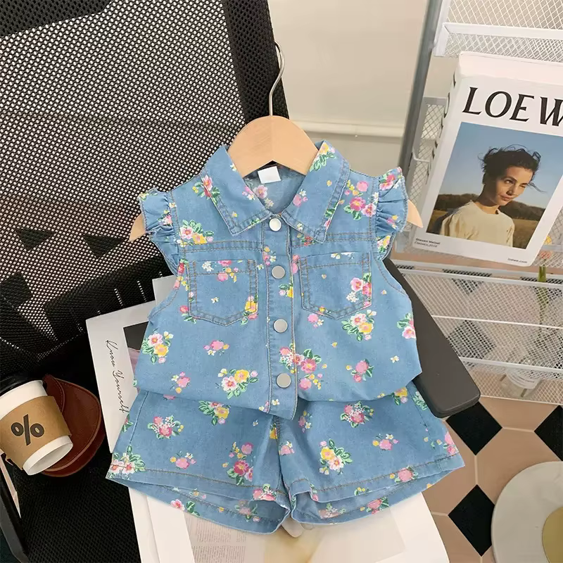 MILANCEL Veraniego para niños camiseta cuello vaquero y pantalón corto - imagen 4