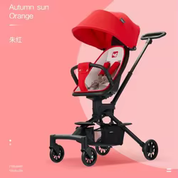 Cochecito reversible plegable de paseo con capota y ruedas