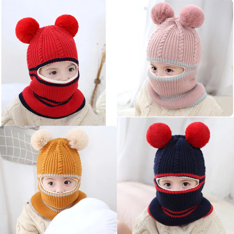 Gorro infantil de terciopelo con dibujos animados para invierno - imagen 2