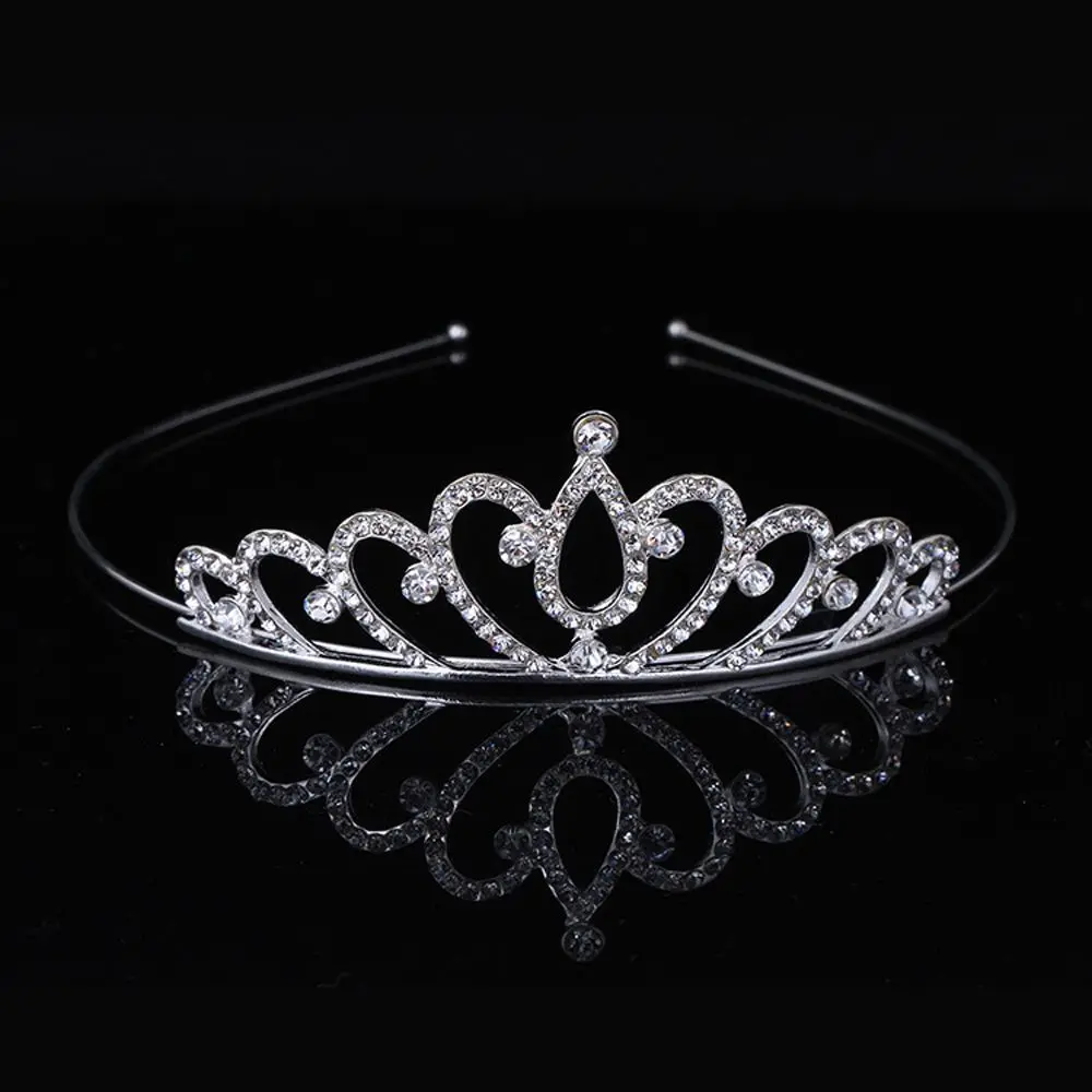 Corona de princesa con strass para niña – Diadema brillante para fiestas
