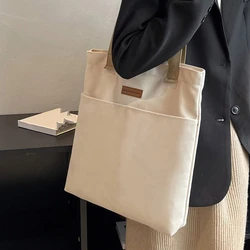 Bolso de lona infantil bandolera para libros y compras color liso
