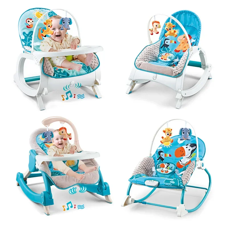 Mecedora para bebé multifuncional reclinable vibratoria plegable - imagen 4
