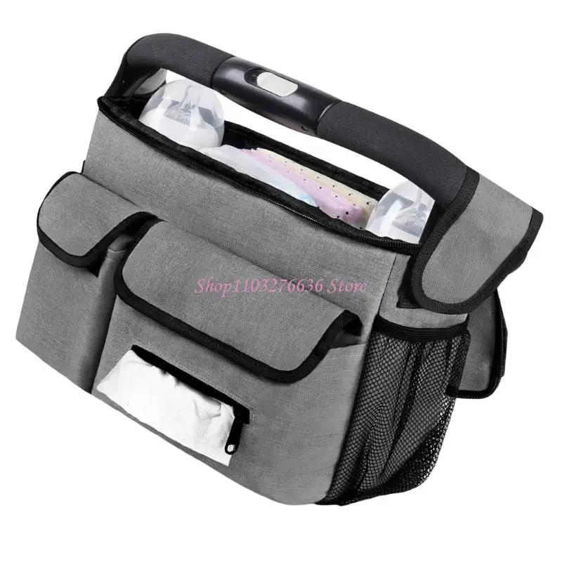 Bolsa organizadora cochecito bebé – Tela Oxford con bolsillos y asas ajustables - imagen 5