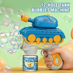 Pistola de burbujas eléctrica con luces, juguete portátil infantil