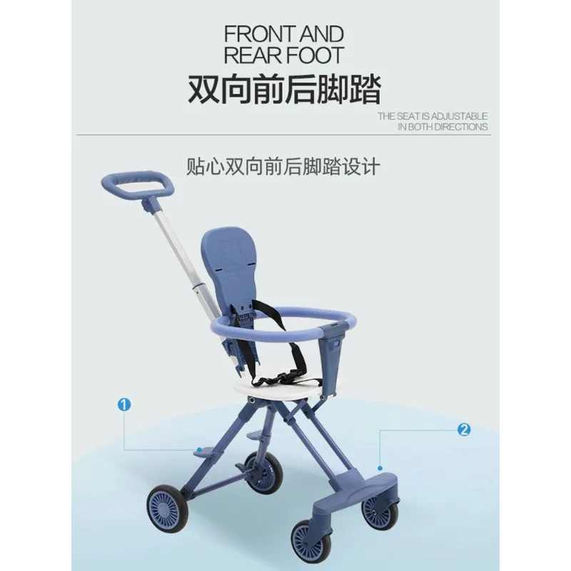 Coche ligero reversible para bebé – Portátil para viaje - imagen 2