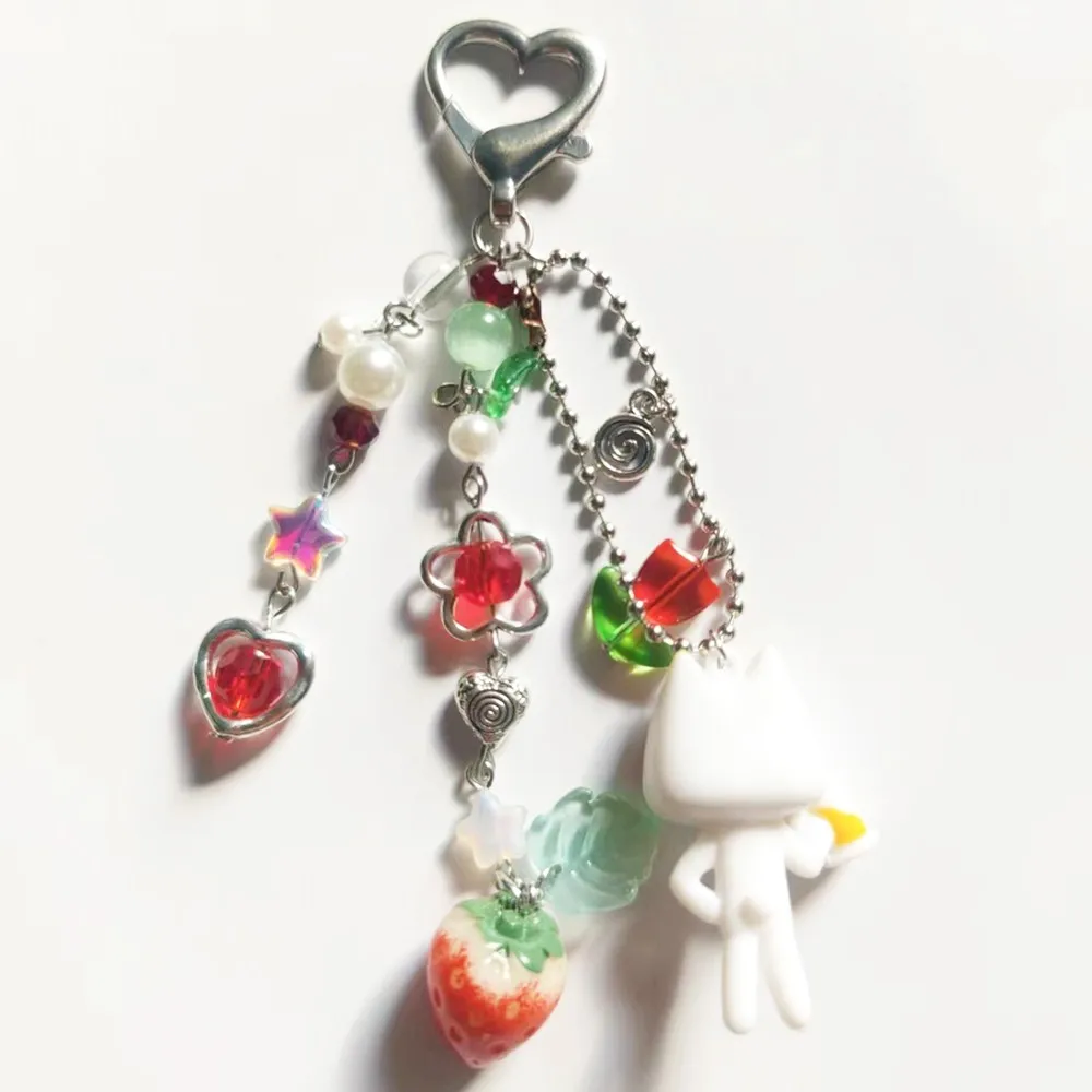 Llavero artesanal de cuentas estilo Kawaii para adolescentes - imagen 3