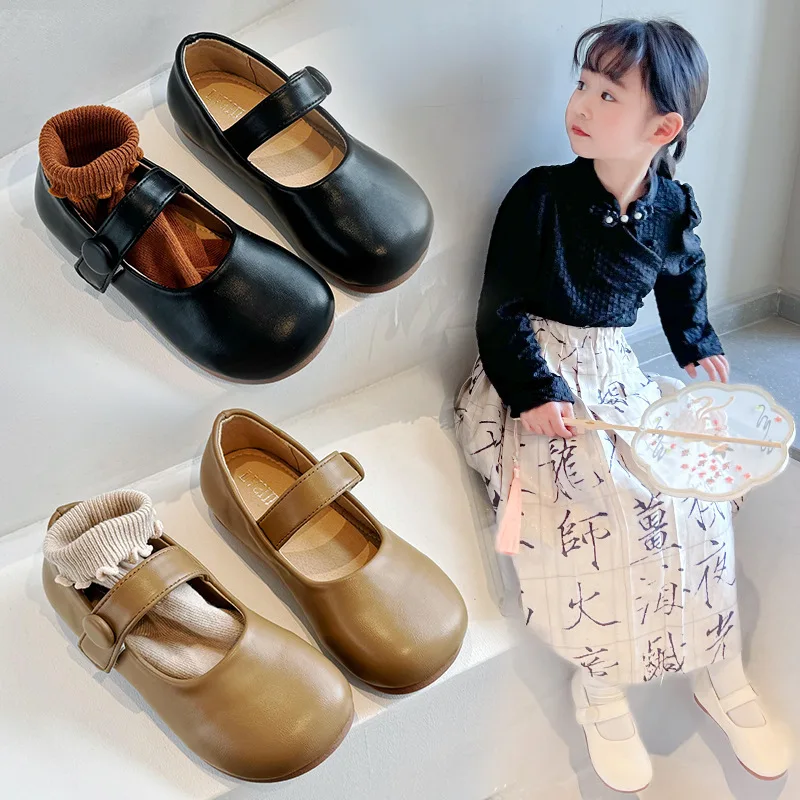 Zapatos Mary Jane de cuero suave para niña – punta redonda otoño - imagen 2