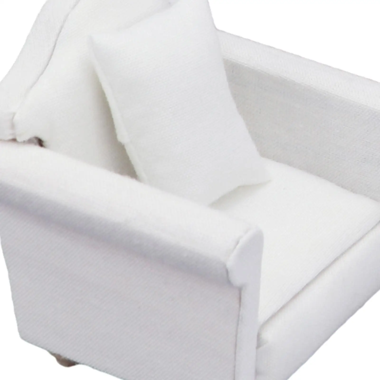 Sofá en madera para casita de muñecas estilo moderno infantil salón - imagen 5