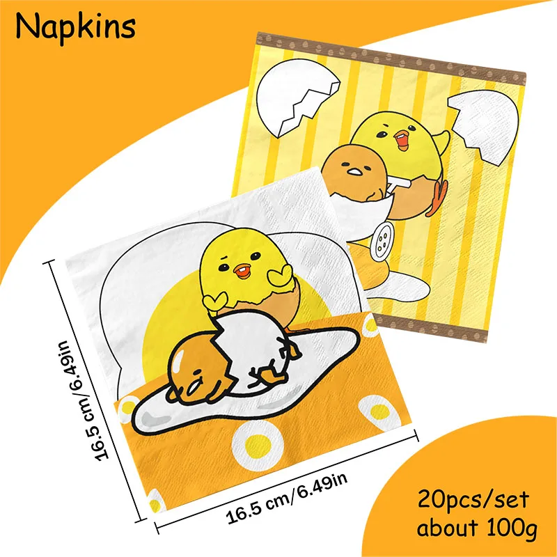 Gudetama decoración de fiesta infantil desechable con pancarta - imagen 3