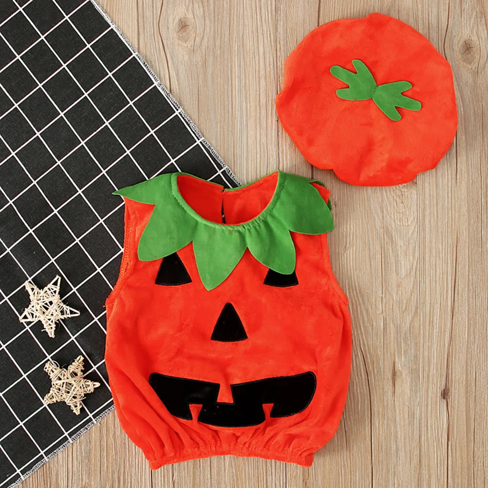Disfraz calabaza beb: Pelele con sombrero Halloween - imagen 4