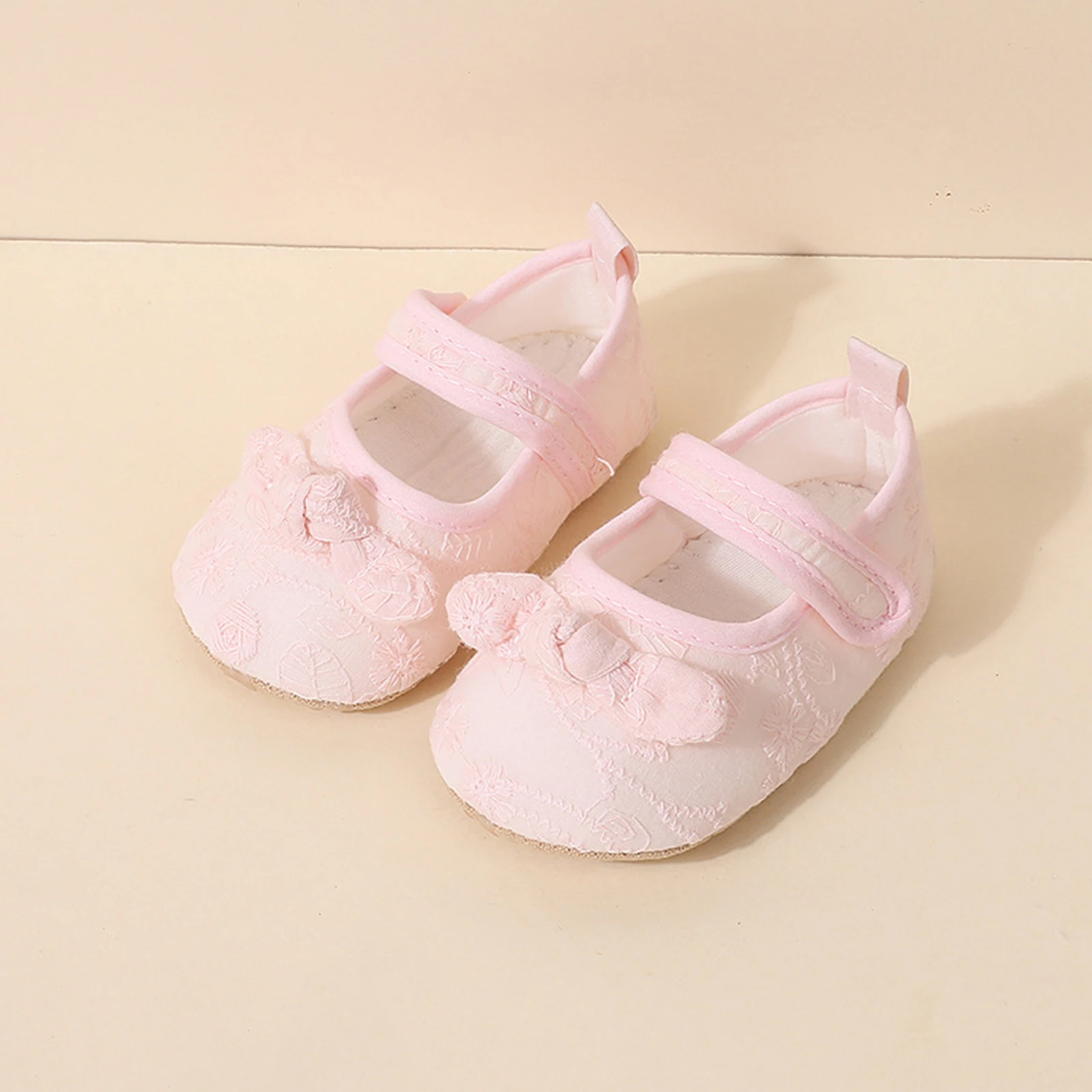 BeQeuewll Zapatos planos antideslizantes para primeros pasos con lazo - imagen 4