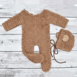 Pijama de oso con capucha para recién nacido – Felpa suave