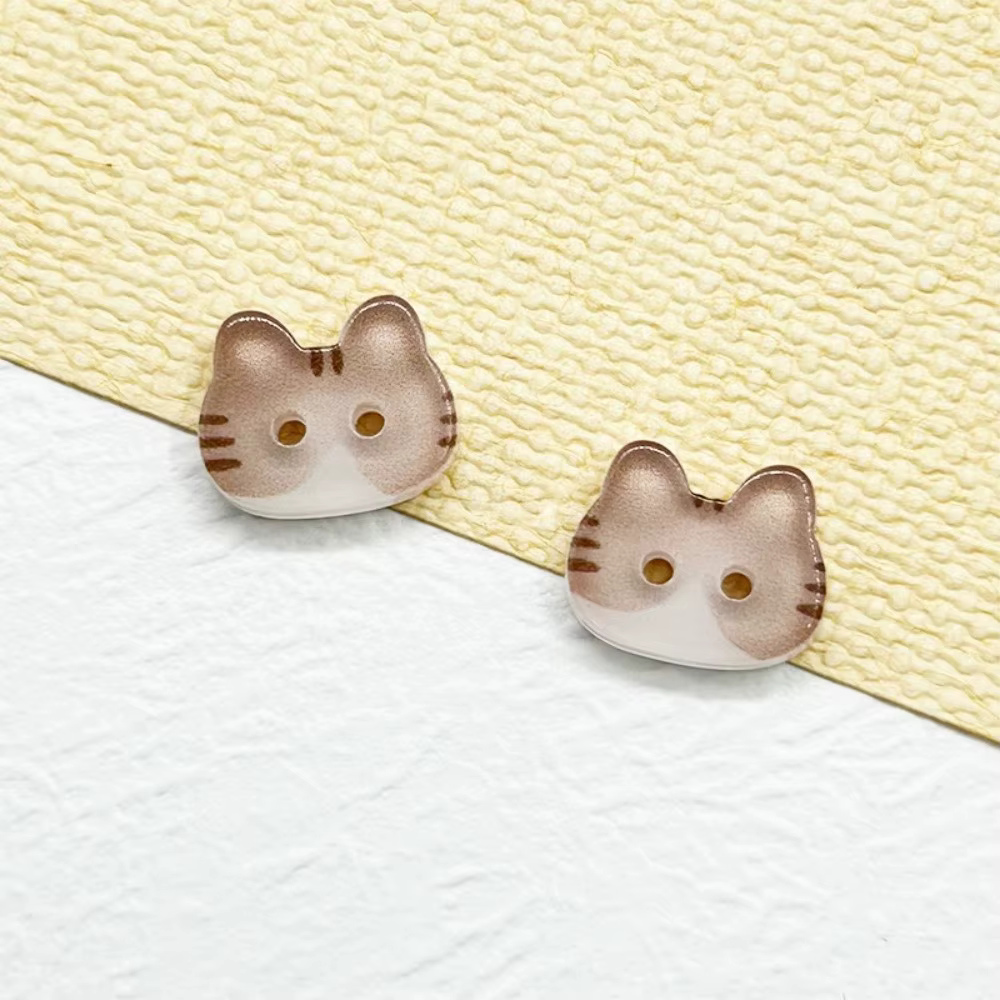 Botones de gato en resina 12 mm para ropa infantil - Calico y tuxedo - imagen 5