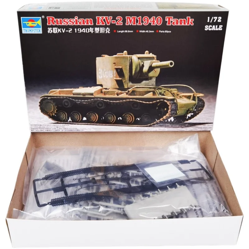 Maqueta de tanque ruso Trumpeter, kit de montaje fácil para niños
