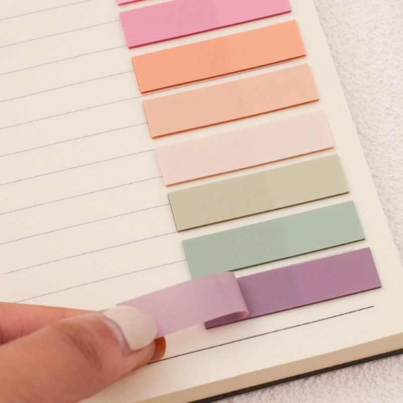 Pestañas adhesivas infantiles Morandi colores – Notas transparentes - imagen 4