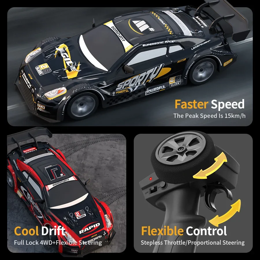 Coche teledirigido RC de derrape con doble modo para niños - imagen 3