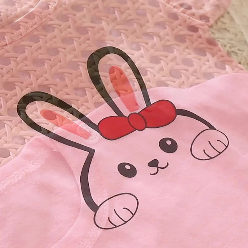 Conjunto de verano algodón para niños con camiseta estampada y bermuda - imagen 3