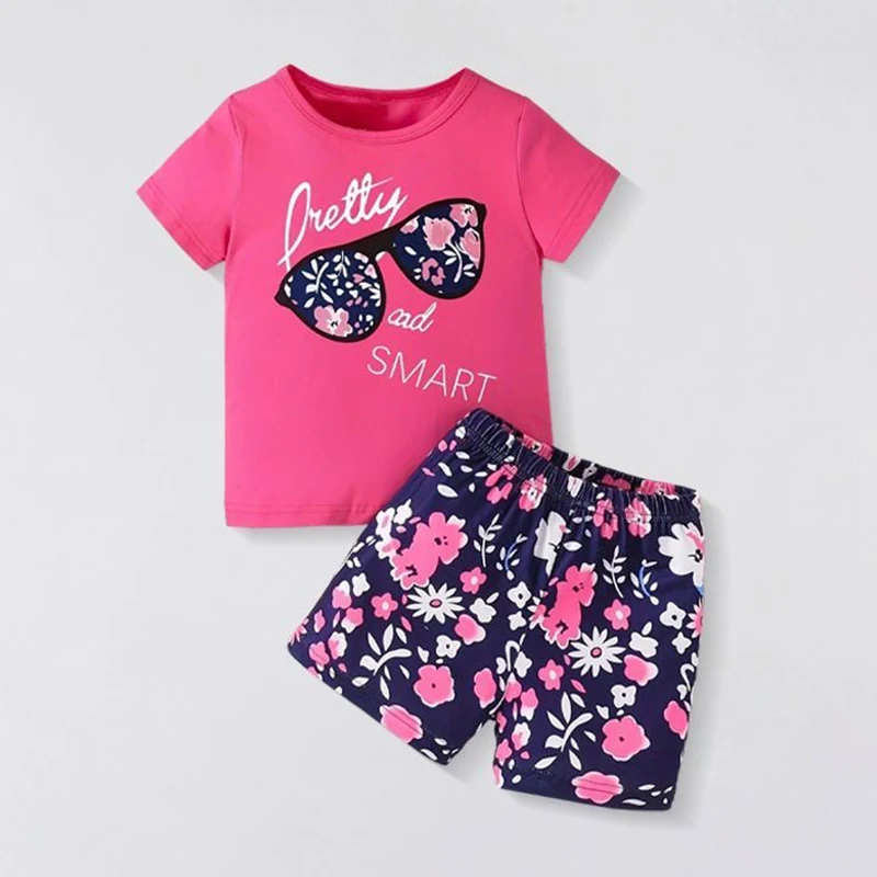 Conjunto de verano para niñas floral: camiseta y pantalón corto - imagen 4