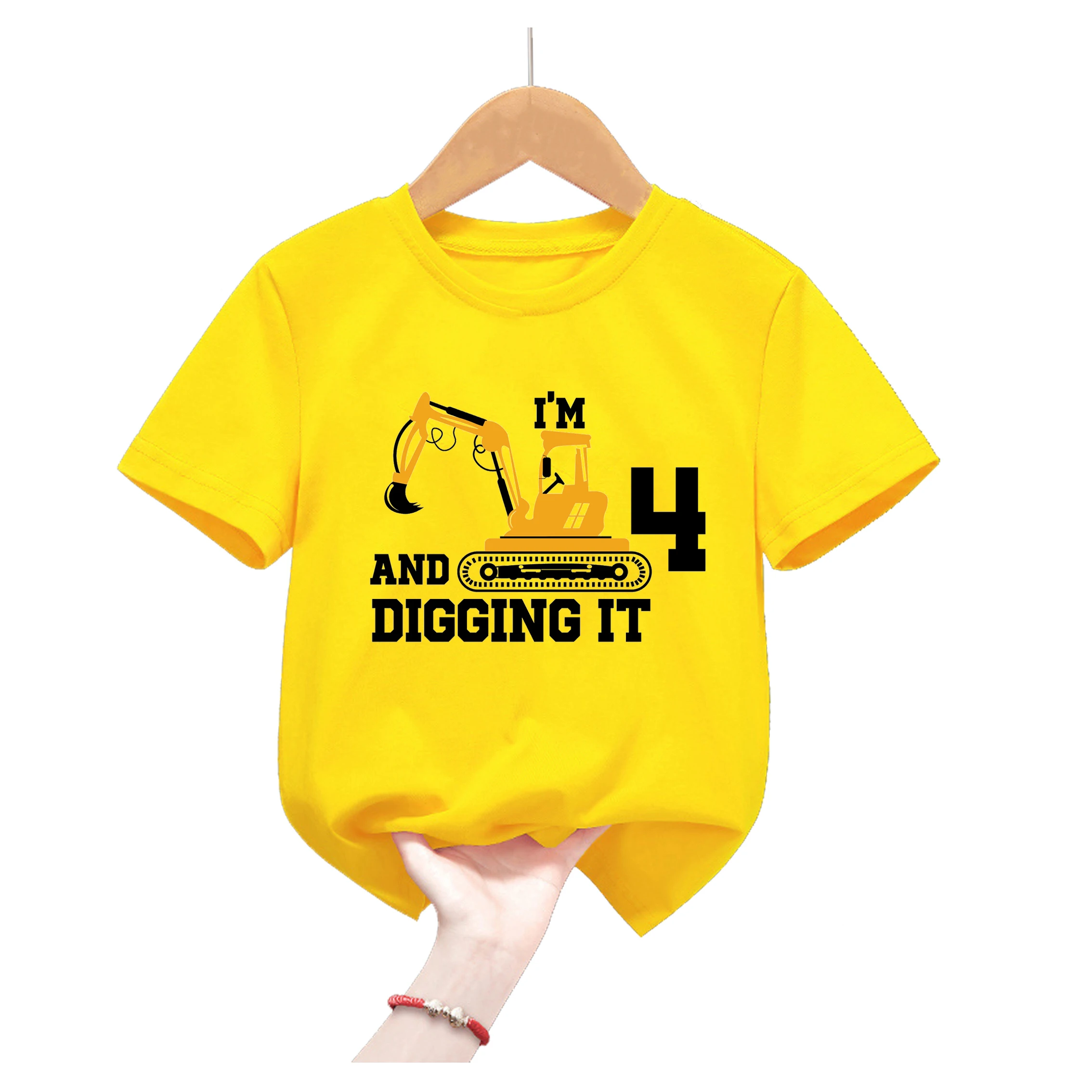 Camiseta de excavadora infantil lista para regalo