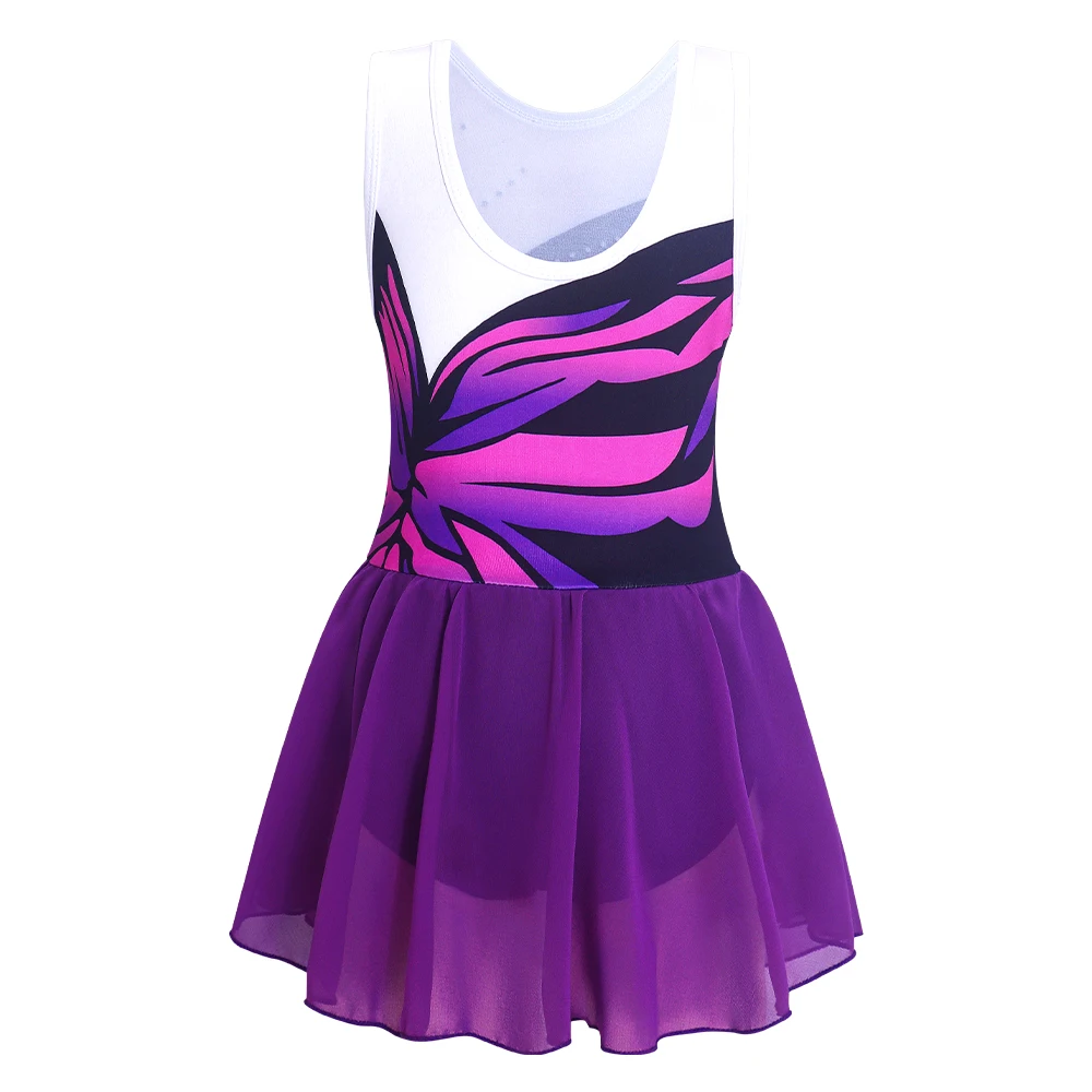 Vista trasera del vestido de gimnasia
