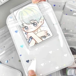 Tarjetas de corazón con brillo láser para manualidades infantiles