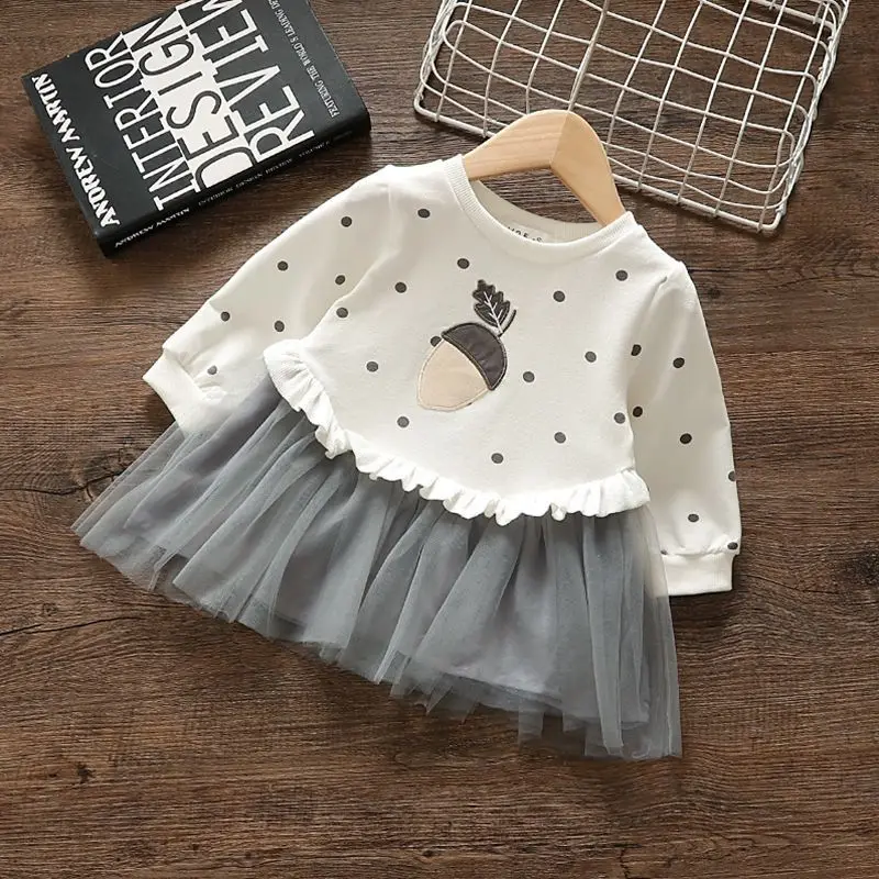 Vestido de princesa con capucha para niña – Gasa suave y fluida