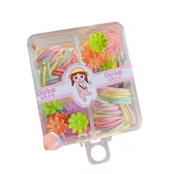 Pinzas y lazos elásticos para el pelo de niña – Pack