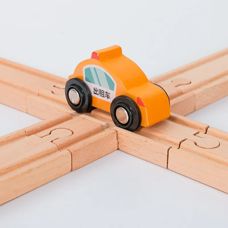 Juego de vías ferroviarias de madera – Pistas extensibles para niños - imagen 5