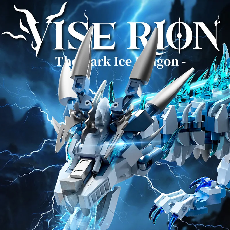 Bloques de construcción dragón hielo Ice Dragon para niños - imagen 4