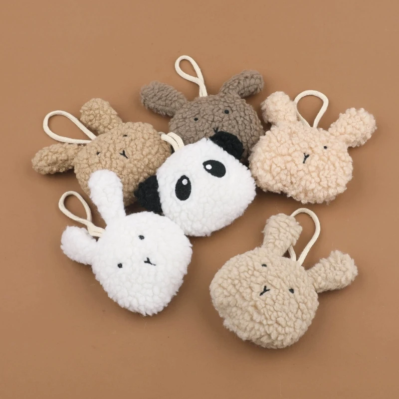 Cadena para chupete bebé: diseños de conejo y panda en peluche - imagen 4