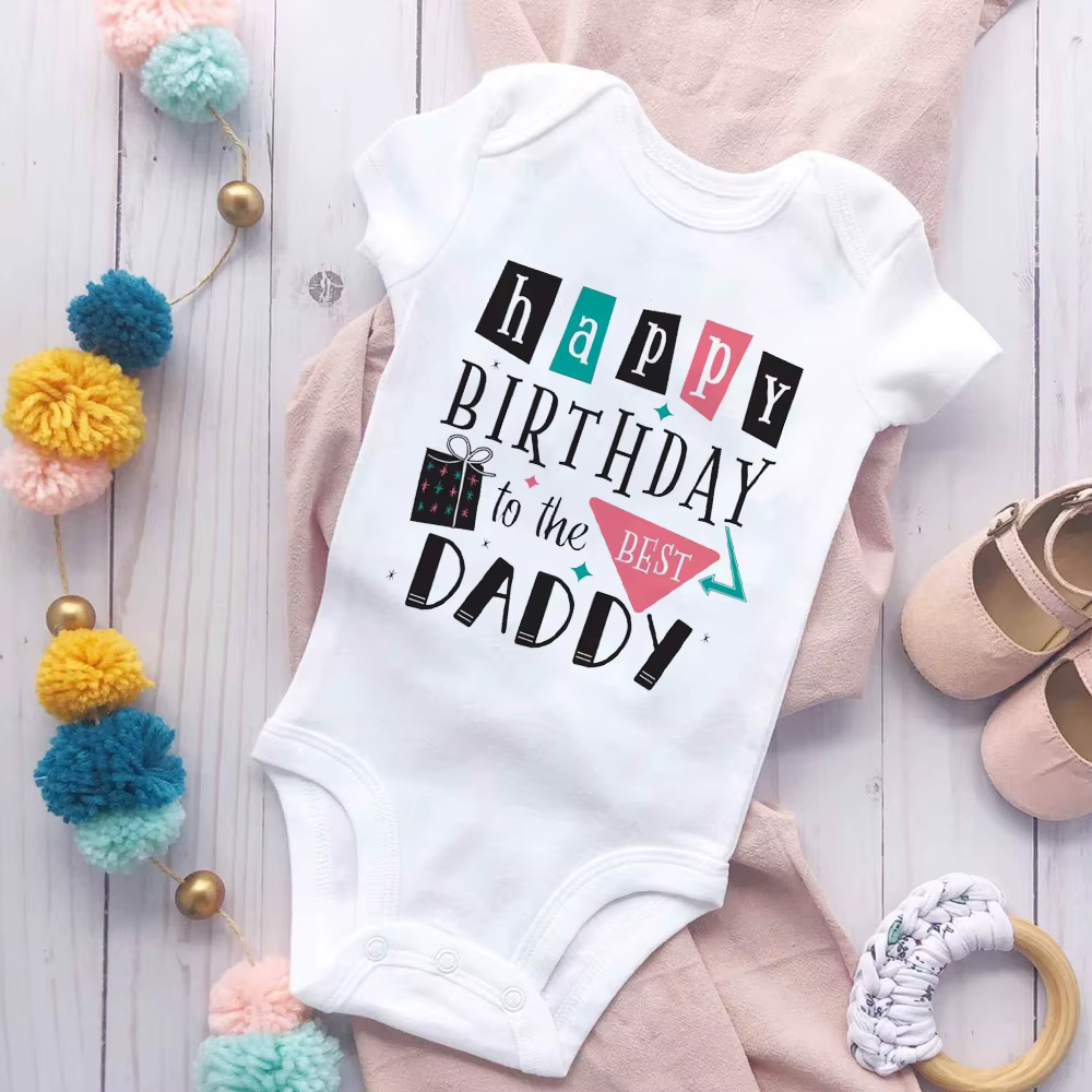 Body bebé manga corta - Felices cumpleaños papá - imagen 5