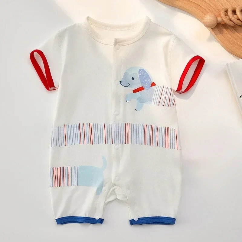 Body bebé recién nacido estampado cachorro manga corta transpirable - imagen 3