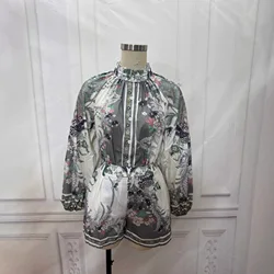 Somenie conjunto niña blusa elegante y pantalones cortos cintura alta