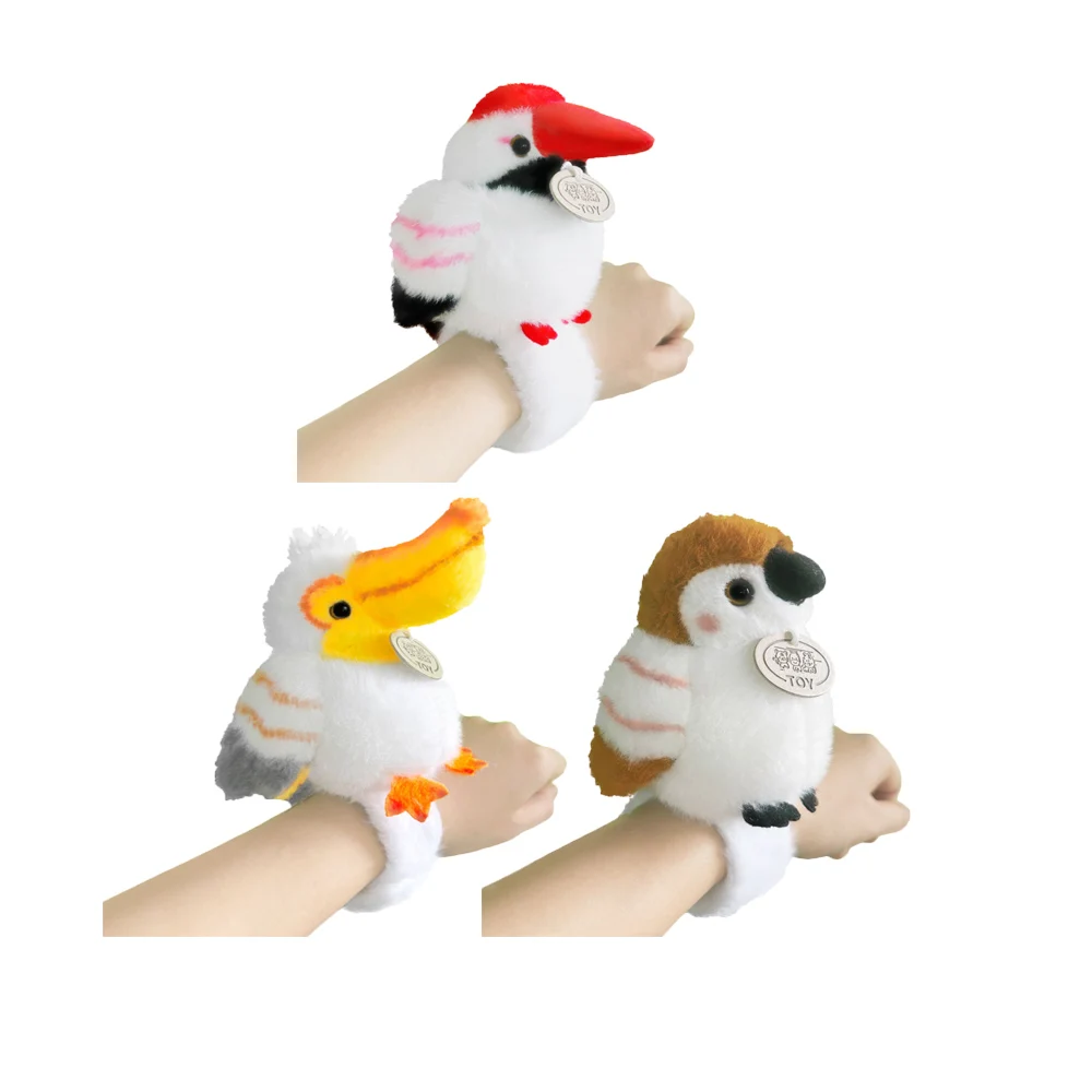 Slapband llavero infantil de tucán con peluche multicolor - imagen 5