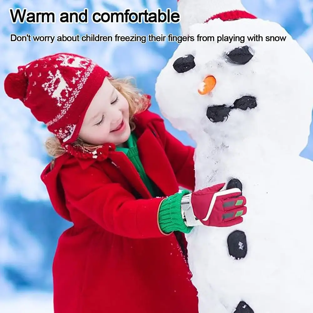 Guantes de nieve impermeables para niños con protección antiviento - imagen 4